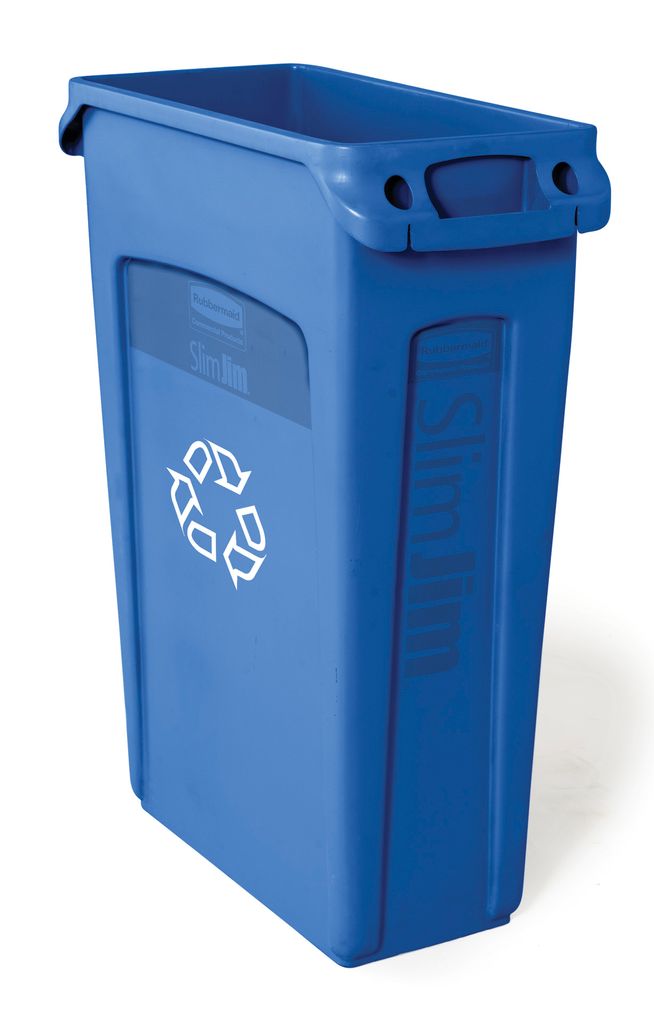 Rubbermaid FG354007BLUE Poubelle Rubbermaid Slim Jim avec Image du produit 