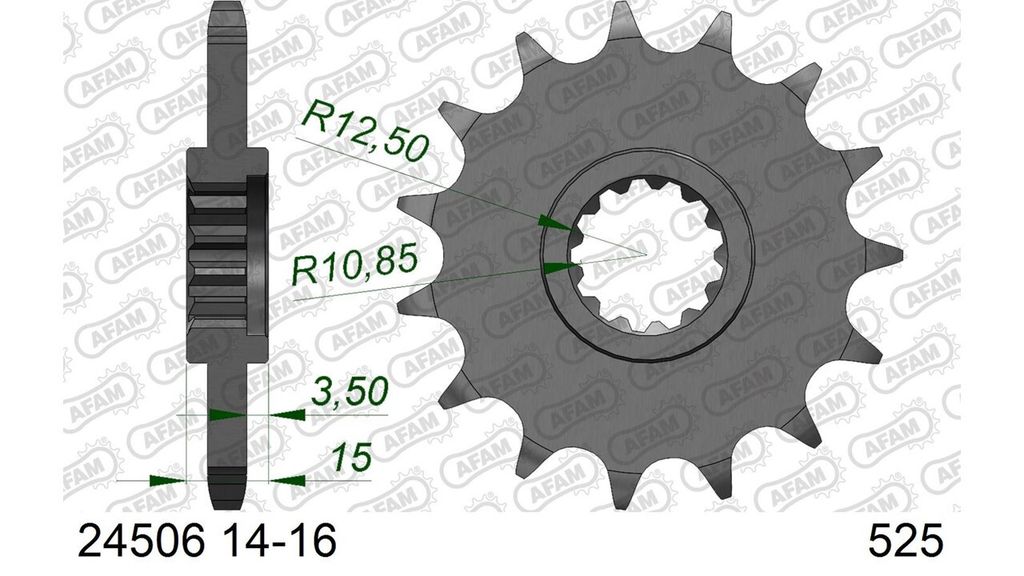 AFAM Standard Stahlritzel vorne 24506 - 525