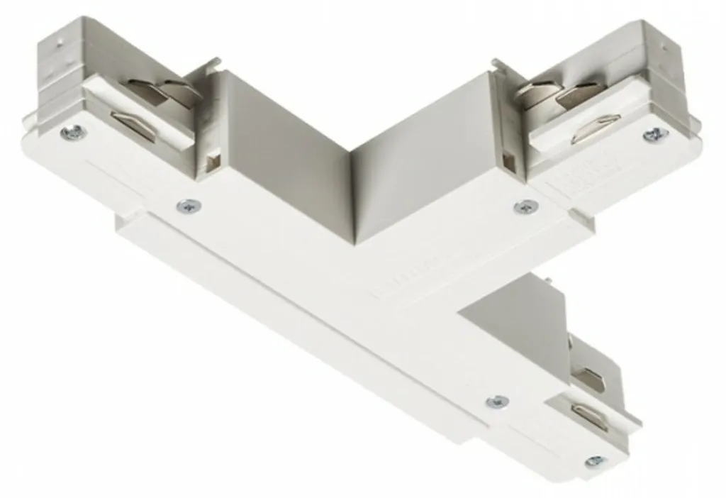 Rendl EUTRAC R11332 Prise en T à droite Blanche 230V pour Rail Triphasé