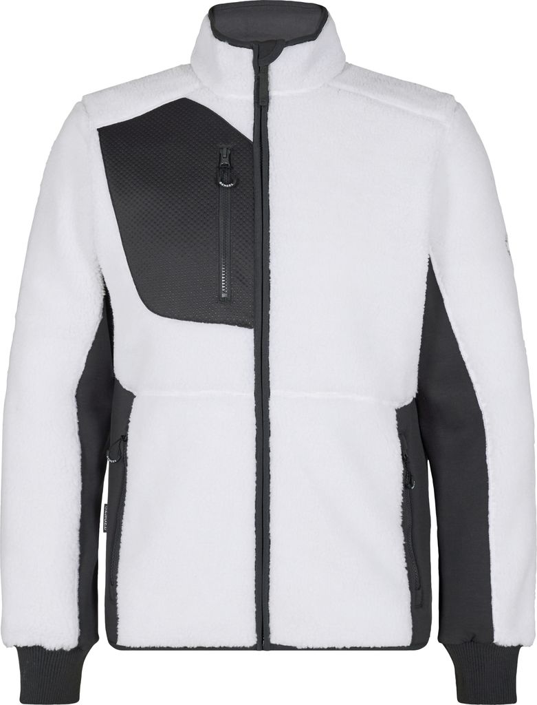 F. Engel X-treme Faserjacke, Weiss/Anthrazit Grau, Gr. M