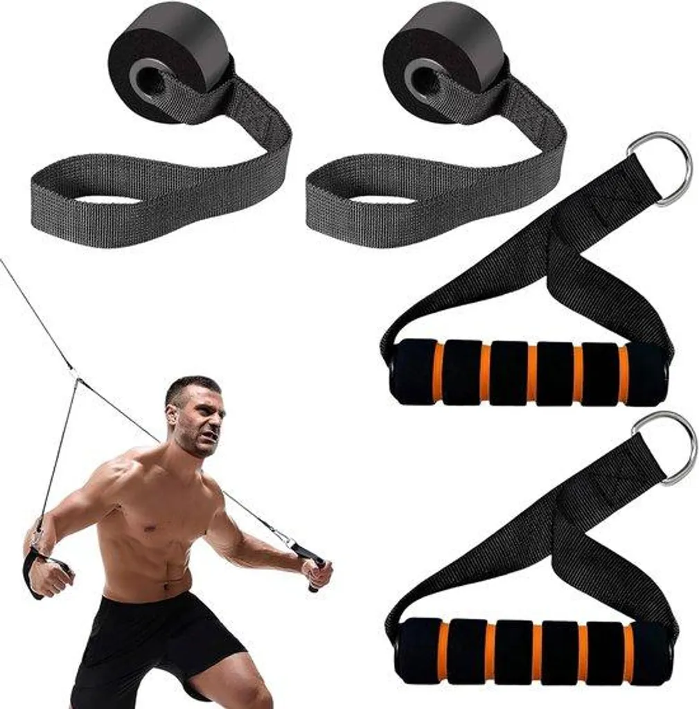 Poignées de fitness robustes avec 2 ancrages de porte pour élastique