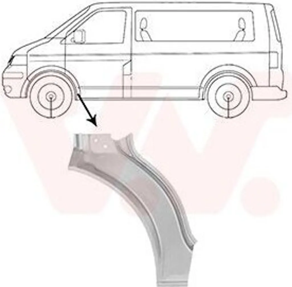 Passage de roue VAN WEZEL 5896155 pour rénover votre VW Transporter T5