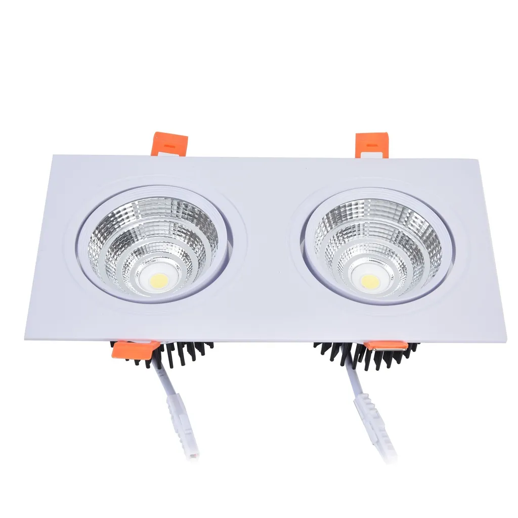 Plafoniera Incasso 2x7W COB 6000K Doppia Testa - Design Moderno Camera