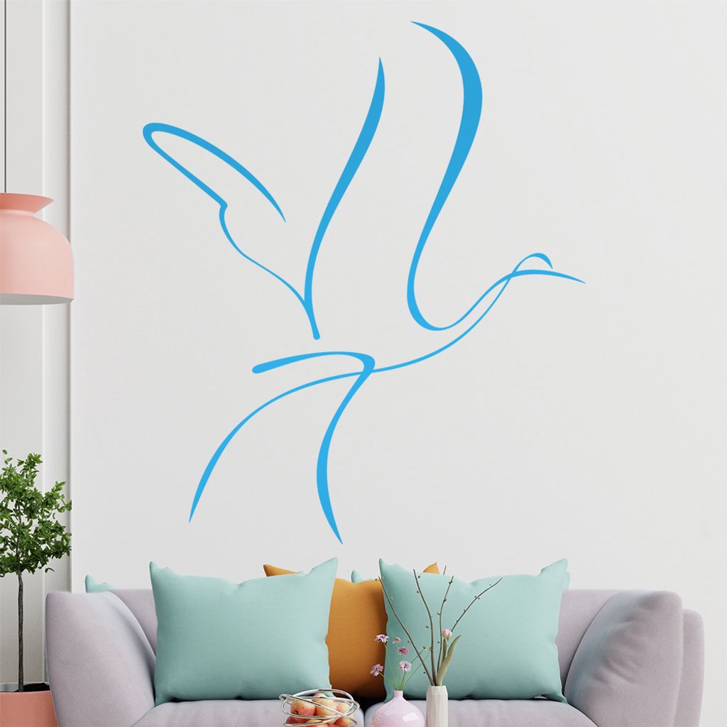 Vogel Linien Wandtattoo in 6 Größen - Wandaufkleber Wall Sticker - Dekoration, Küche, Wohnzimmer, Schlafzimmer, Badezimmer