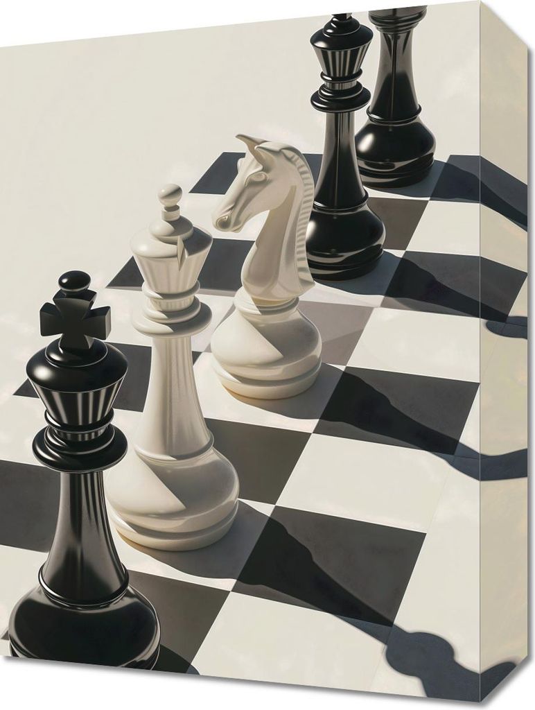 Bild 30x40cm Schach und Matt