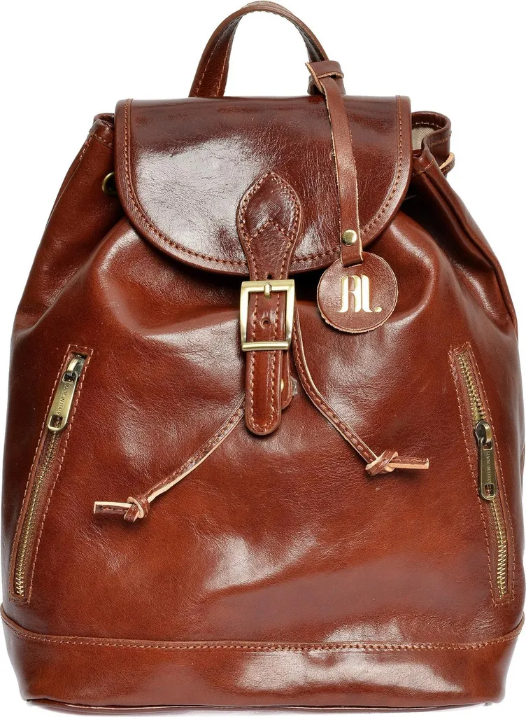 Sac à dos femme en cuir marron chocolat Anna Luchini luxe et confort