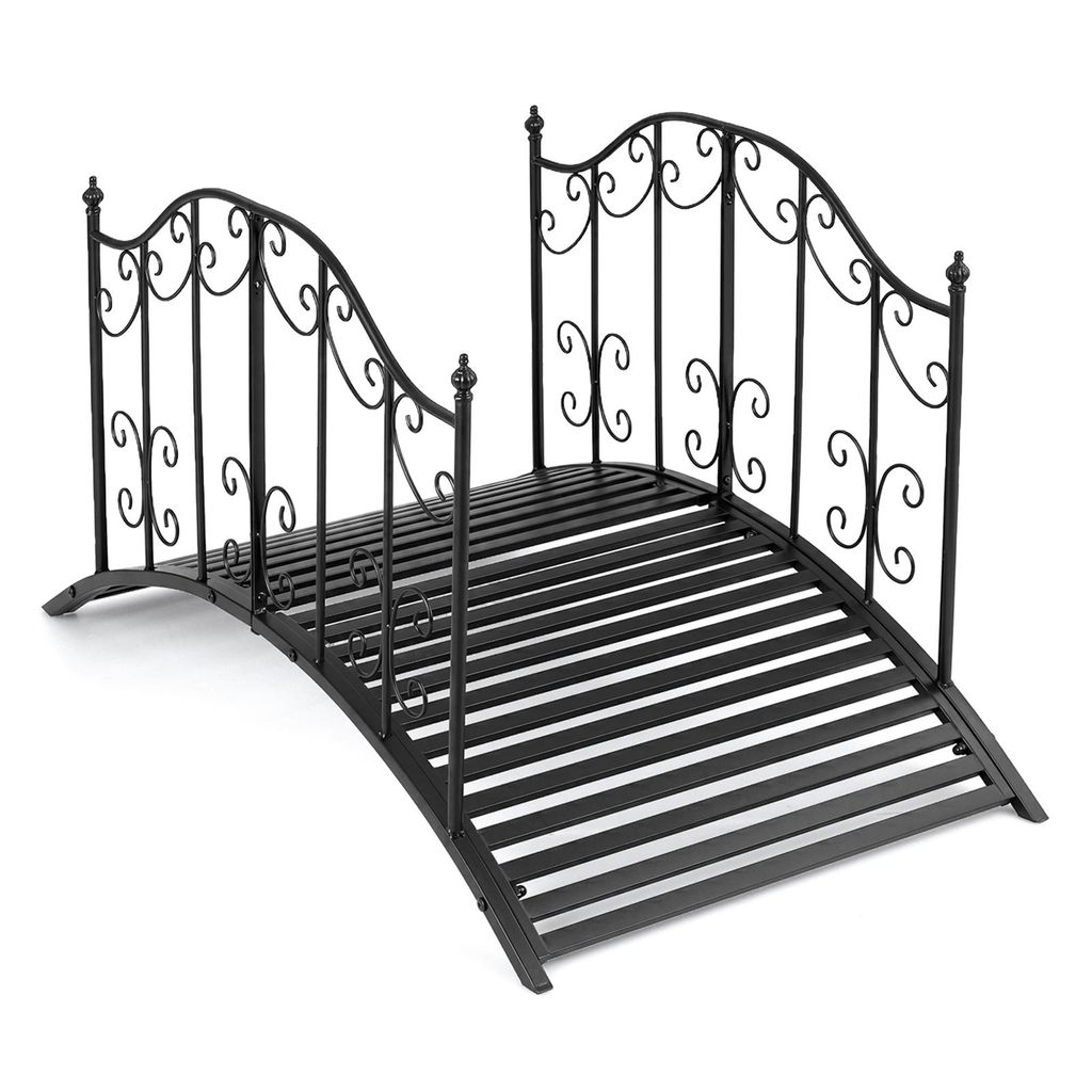 COSTWAY Zahradní mostek, 118 cm, kovový, mostek přes Obrázek produktu 