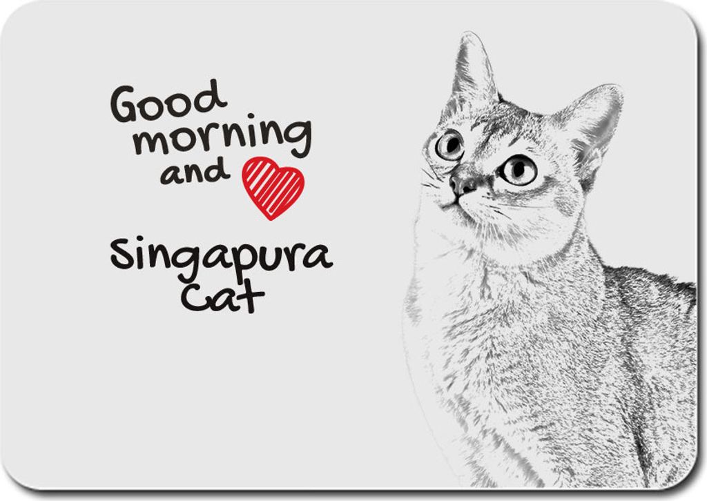 Singapura Katze - Mauspad mit Druck, personalisiertes Mauspad mit Katze, einzigartiges Gadget für Büroangestellte von Art-Dog.