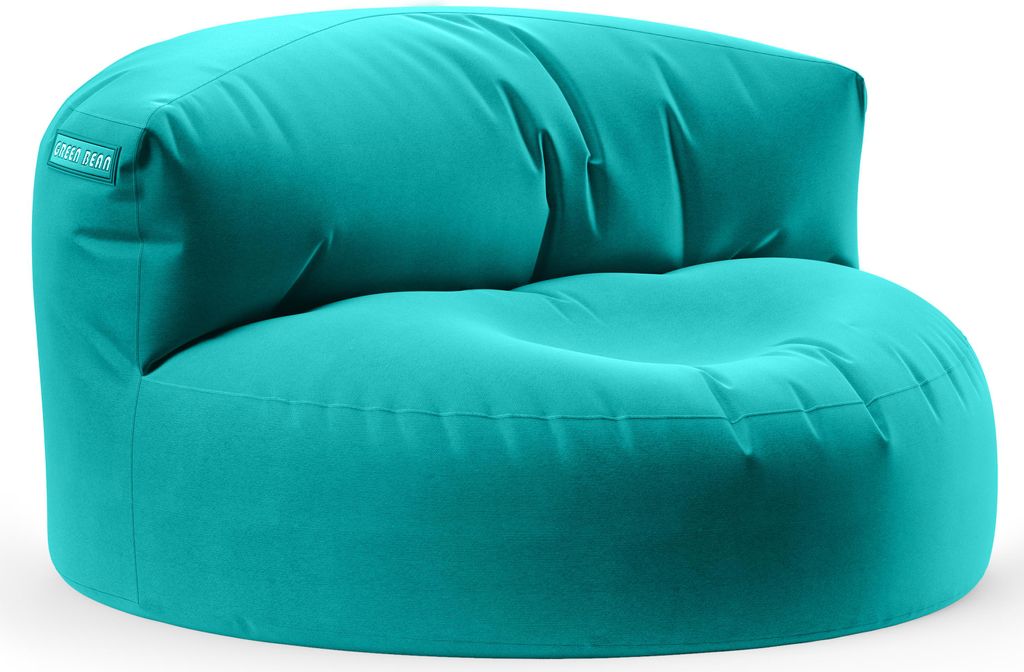 Green Bean Sitzsack Sofa mit Füllmaterial - Lounge im Sitzsack-Design 90x50cm mit ergonomischer Rückenlehne & waschbarem Bezug - Indoor und Out...