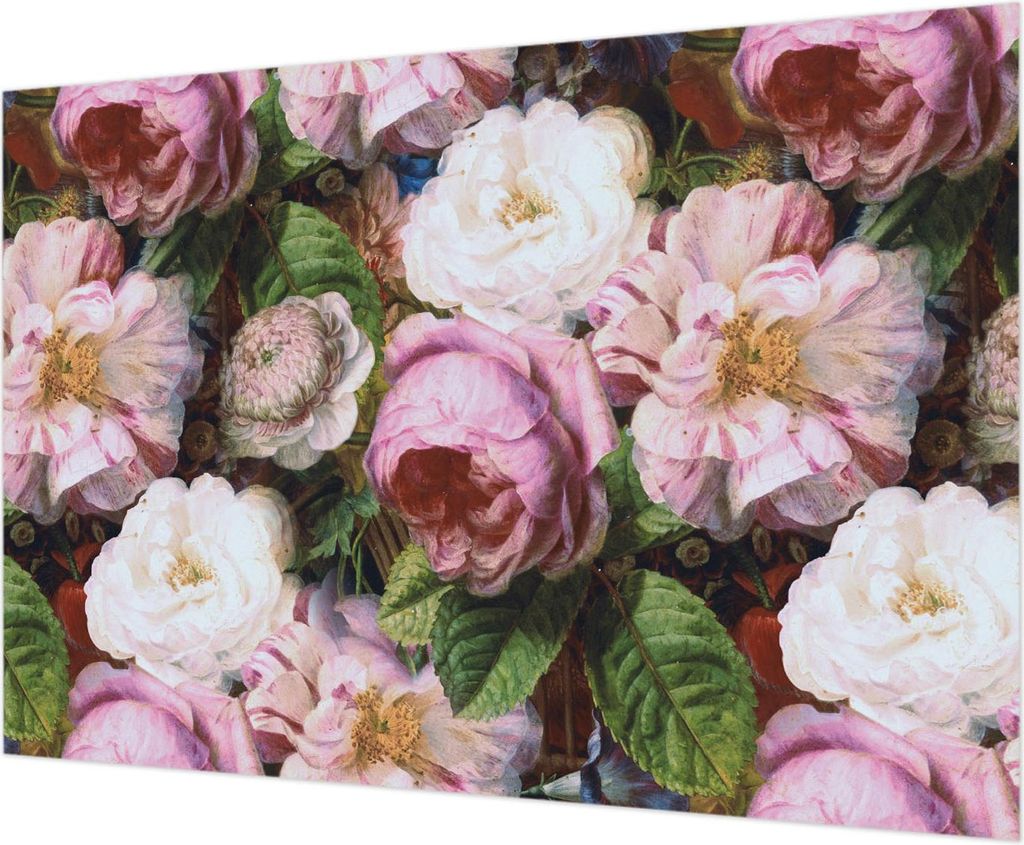 Wandtapete - Dekorative Tapete für Wohnzimmer - Tapetenfolie für Wanddekoration - 312x219 cm - Florale Eleganz