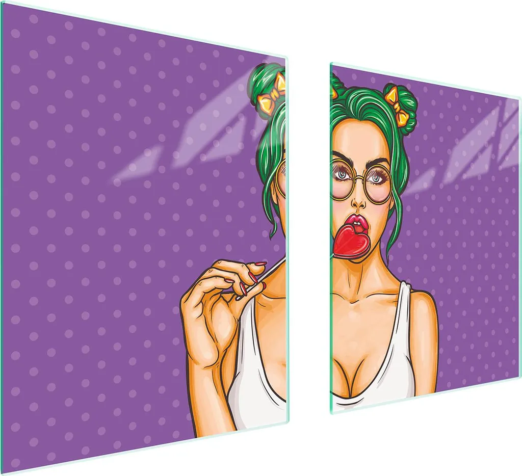 Piastra Protettiva Design per Donne 85x52 - Vetro Temperato d'Autore