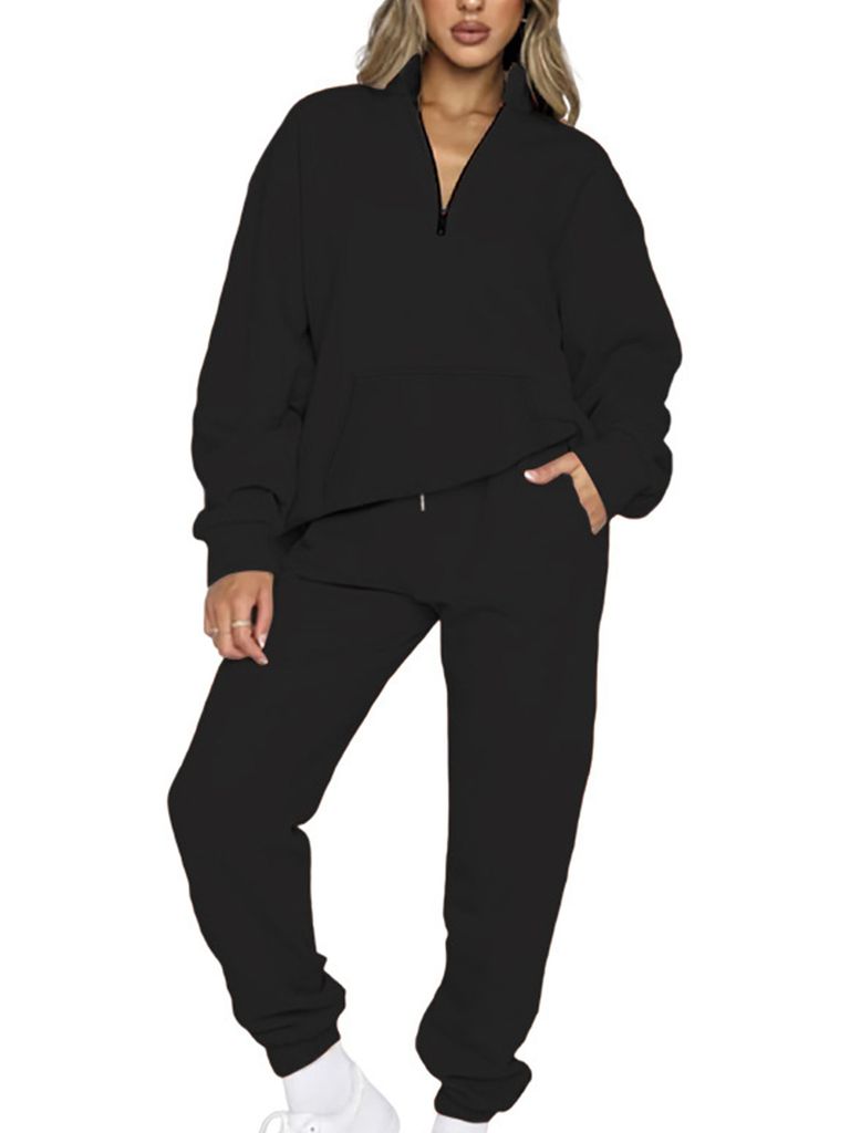 Damen 2-teiliges Sweatsuit Set - Sommer Outfit Mit Oberteil Und Hose Aus Polyester