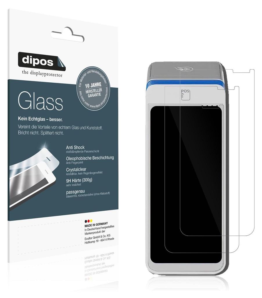 2x Protection ecrán pour myPOS Ultra Verre souple Film Image du produit 