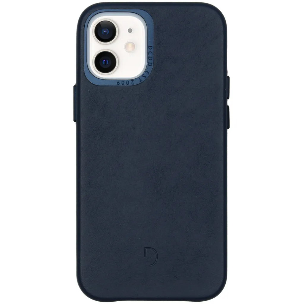 Coque de protection en cuir Decoded pour iPhone 12 Mini bleu nuit