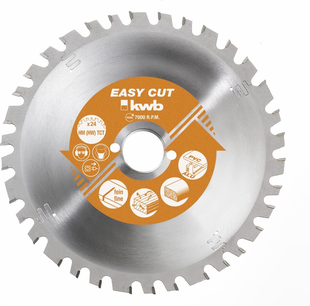 kwb Kreissägeblatt 350 x 30 mm – Universelles Sägeblatt für Holz und Metall