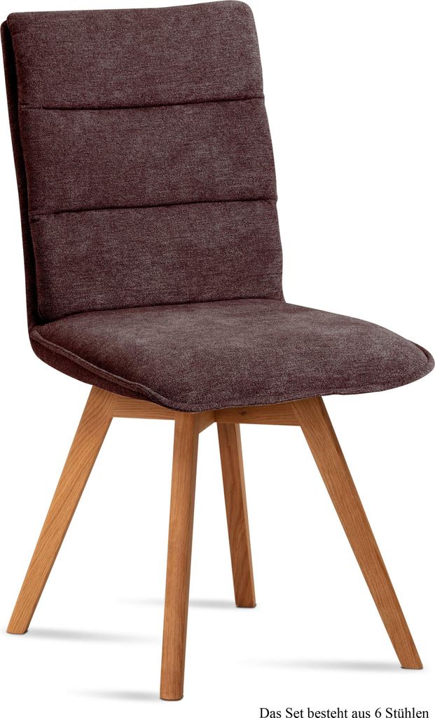 Esszimmerstuhl (6er-Set) Dobra 47x92x60 Eiche geölt/Braun