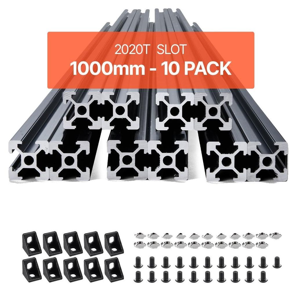 Set de 10 profilés en aluminium VEVOR, 1000 mm rainure en T Image du produit 