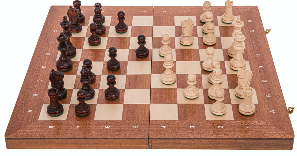 Schach Spiel aus Massivholz inkl. Schachfiguren 28,5 x 28,5 cm - Timmi  Spielwaren Onlineshop