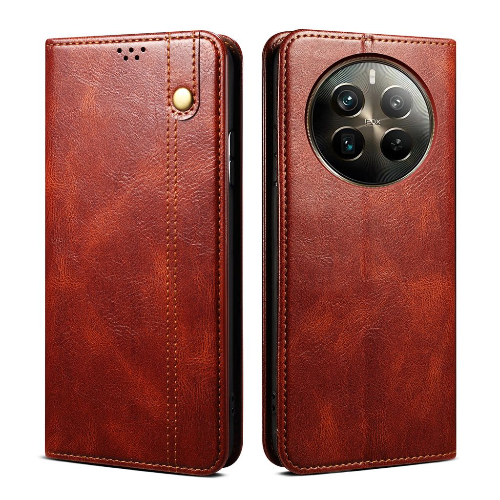 Hülle für Realme 12 Pro/Realme 12 Pro+ Leder Brieftasche Schutzhülle mit Standfunktion Rot