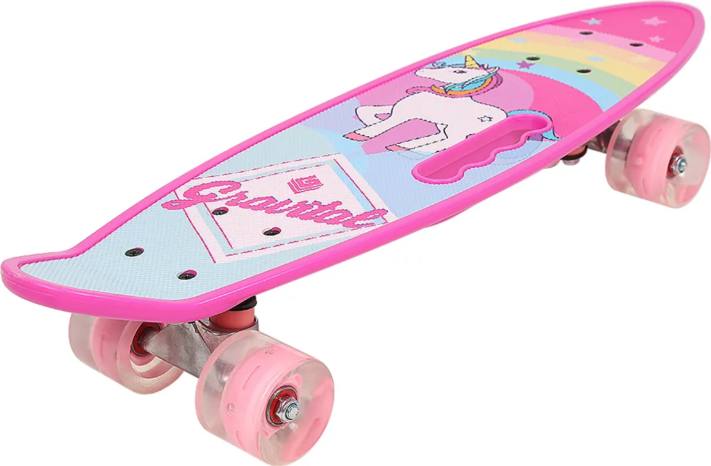 Skateboard Rose Mobile pour Enfant et Ado - Loisir Urbain Lumineux