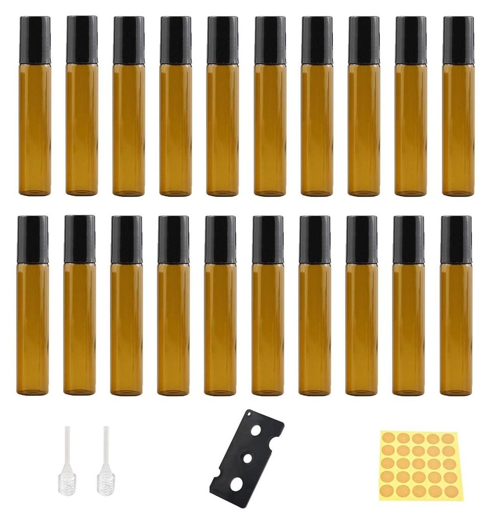 20 Stš¹ck Roll On Glasflaschen 10ml Braun Leer Flasche Produktbild 