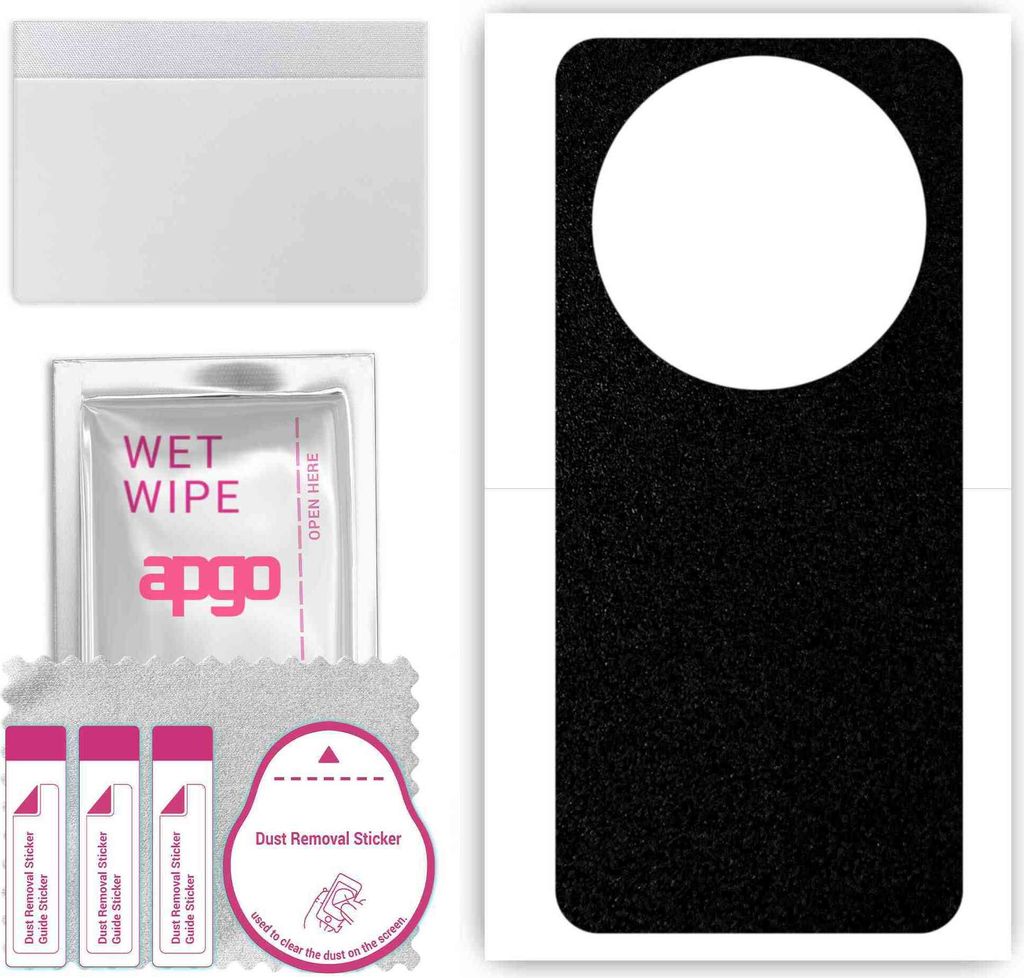 apgo Rückseite Schutzfolie, Skin, kompatibel mit Huawei Nova 12i, Hinten Displayschutzfolie aus Vinylfolie, kratzfest, einfache Montage - Mattschwarz