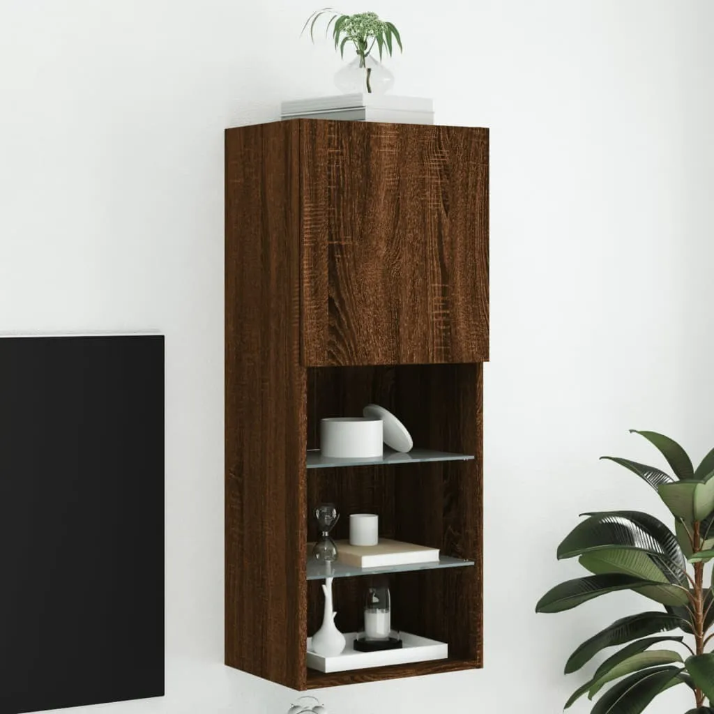 Mobile Porta TV Maison Exclusive con Luci LED - Rovere Marrone 102cm