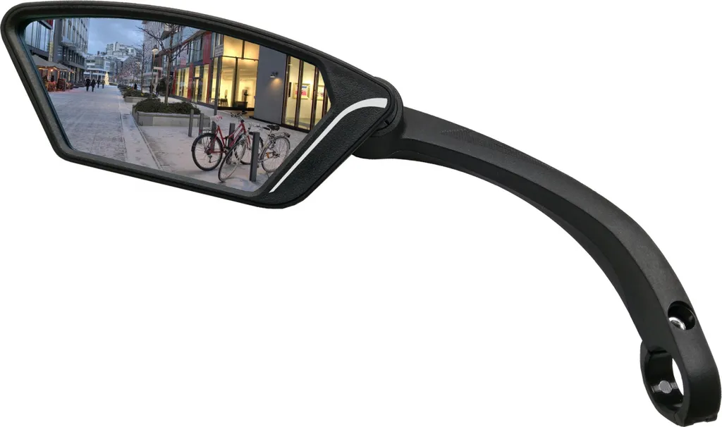 Miroir vélo 12 cm orientable noir VWP grand angle pour guidon gauche
