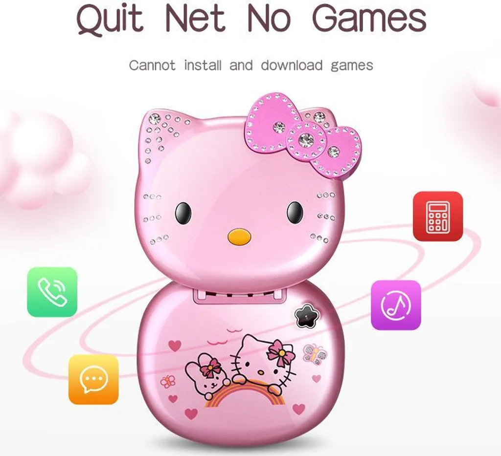 Occasione! Mini Telefono K688 Hello Kitty Rosa Dual SIM Bluetooth