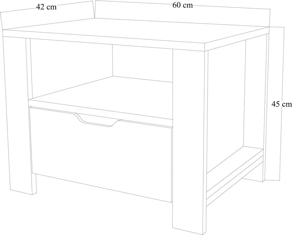 Table de chevet gain de place pour optimiser le rangement de nuit