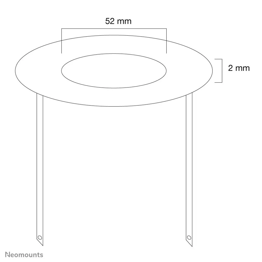 Cache support plafond NewStar FPMA-CRS5 pour masquer vis et câbles - 4
