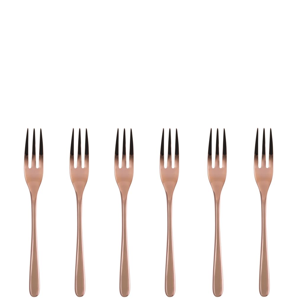 Sambonet Taste Edelstahl/PVD Kupfer Kuchengabeln 6tlg. Immagine del prodotto 