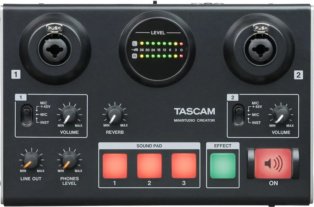 Interface Audio USB Tascam US-42B MiniStudio pour Podcast et Streaming Direct