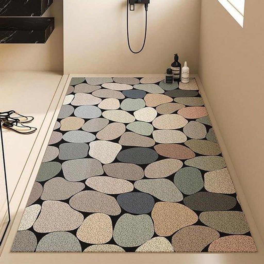 Antislip-Badkamermat aus Gummi - Sicherer Duschschutz - Spezielle Abflussöffnungen - 60x60cm - Grün