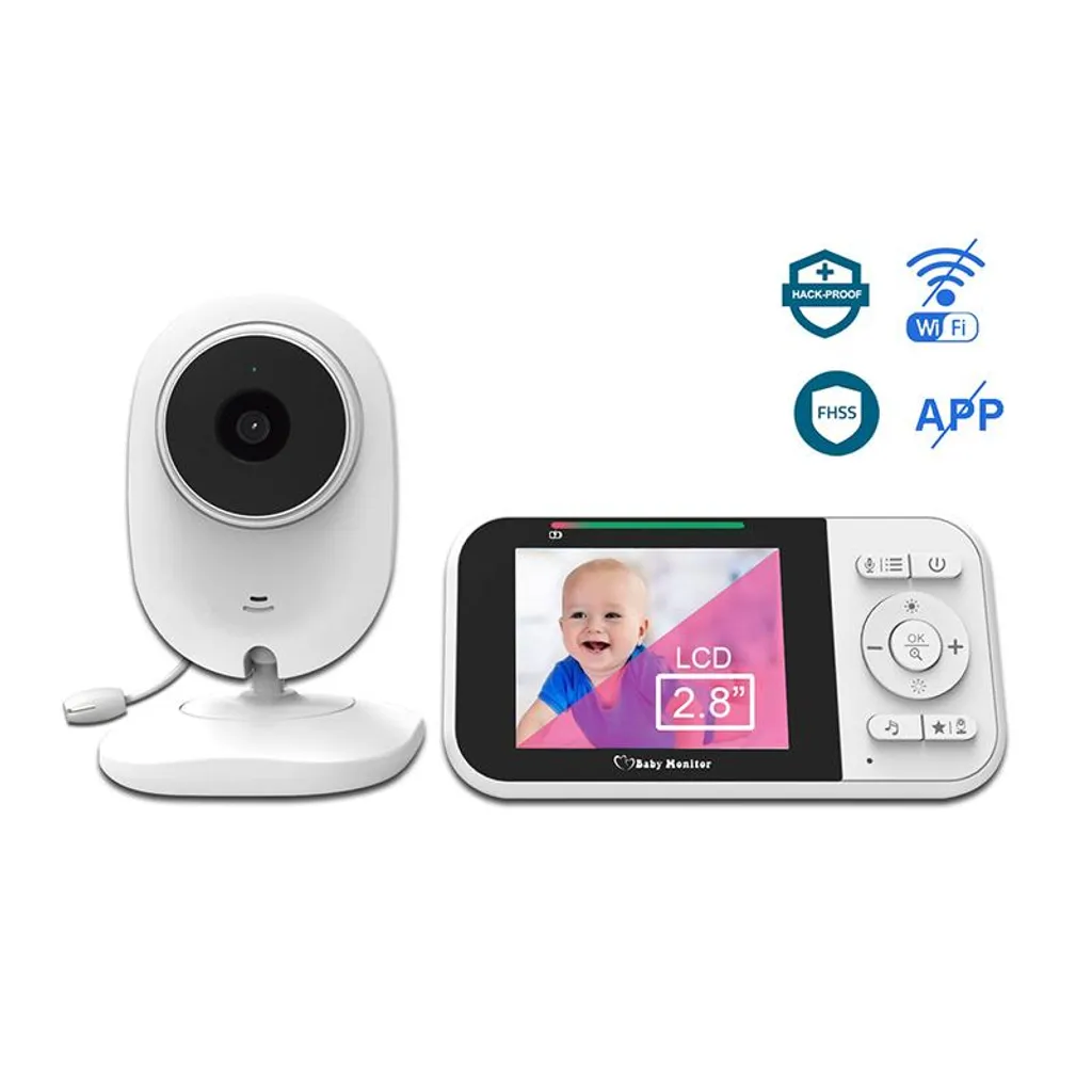 Babyphone ZELURXX caméra anti-interférences avec vision nocturne HD