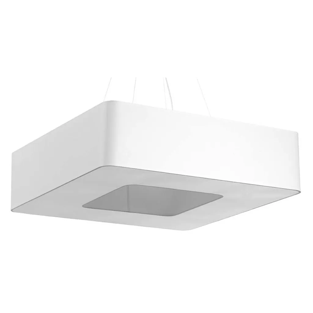 Lustre URANO 80 Blanc Sollux Lighting 8xE27 Tissu et Acier 112x80cm