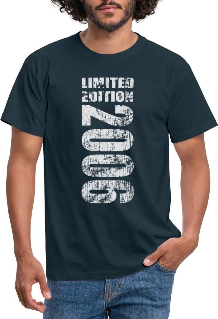 Spreadshirt 2006 19. Geburtstag Limited Edition Used Look 2025 Geschenk Männer T-Shirt, XL, Navy