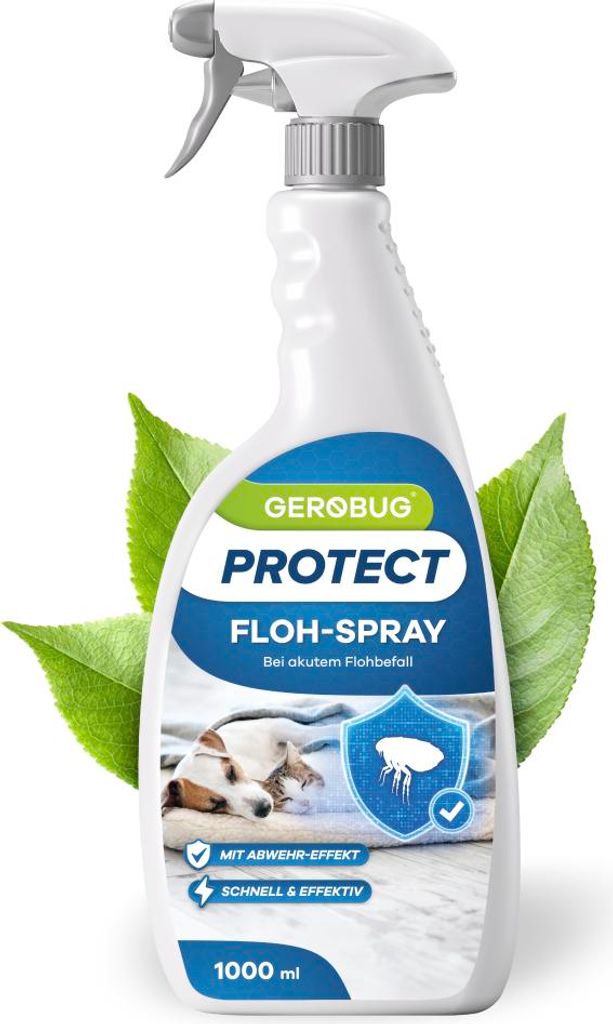 Gerobug Flohspray für Wohnung 1000 ml - Effektives Mittel Produktbild 