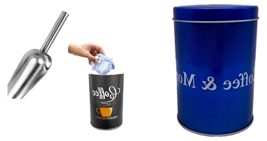 Kaffeebehälter für 1 kg Kaffeebohnen (luftdicht mit Kaffeelöffel und Aromadose zur Aufbewahrung)