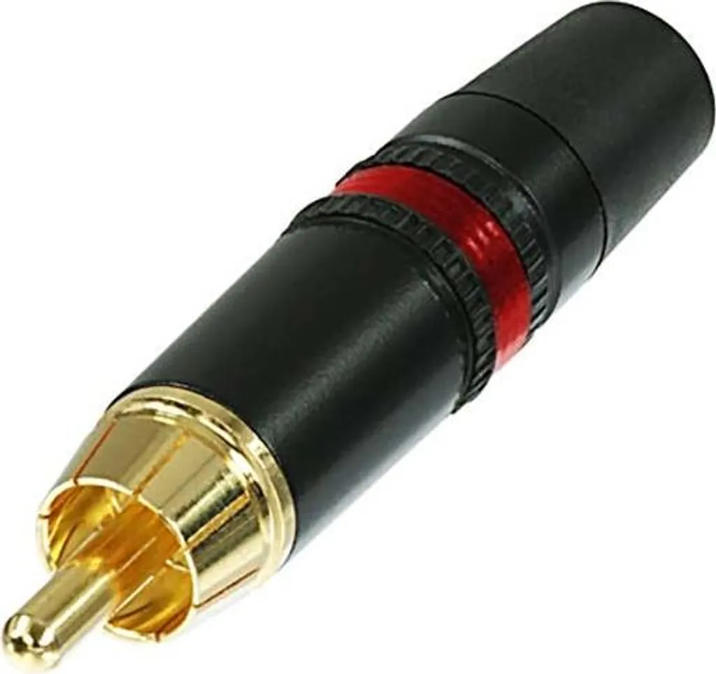 Connettore RCA maschio metallo rosso