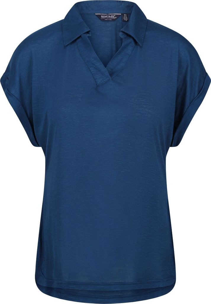 Regatta - "Lupine" T-Shirt Mit Kragen für Damen RG8971 (36 DE) (Opal-Blau)