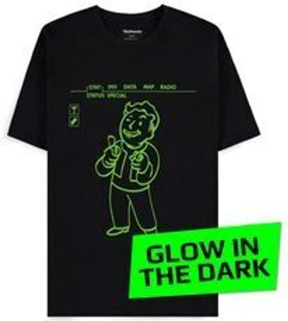 Fallout T-Shirt Herren Charisma +10 schwarz Fan-Merch, Gaming 100% Baumwolle XL