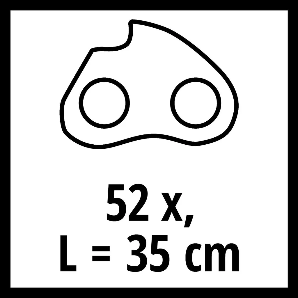 Chaîne pour tronçonneuse GE-LC 36/35 Li Einhell - Guide de 35cm 52 Maillons - 4