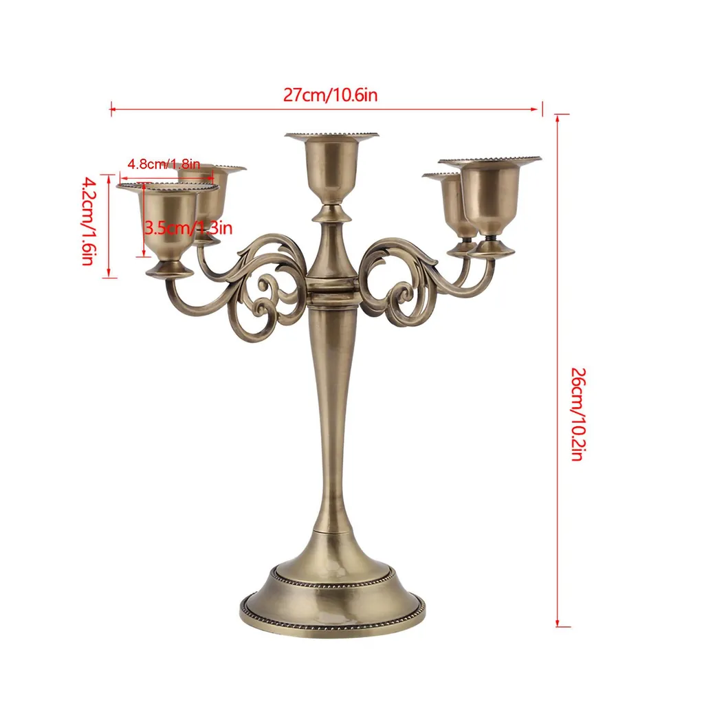 Chandelier Bronze 5 Branches Stable et Inoxydable pour Table de Salon - 4