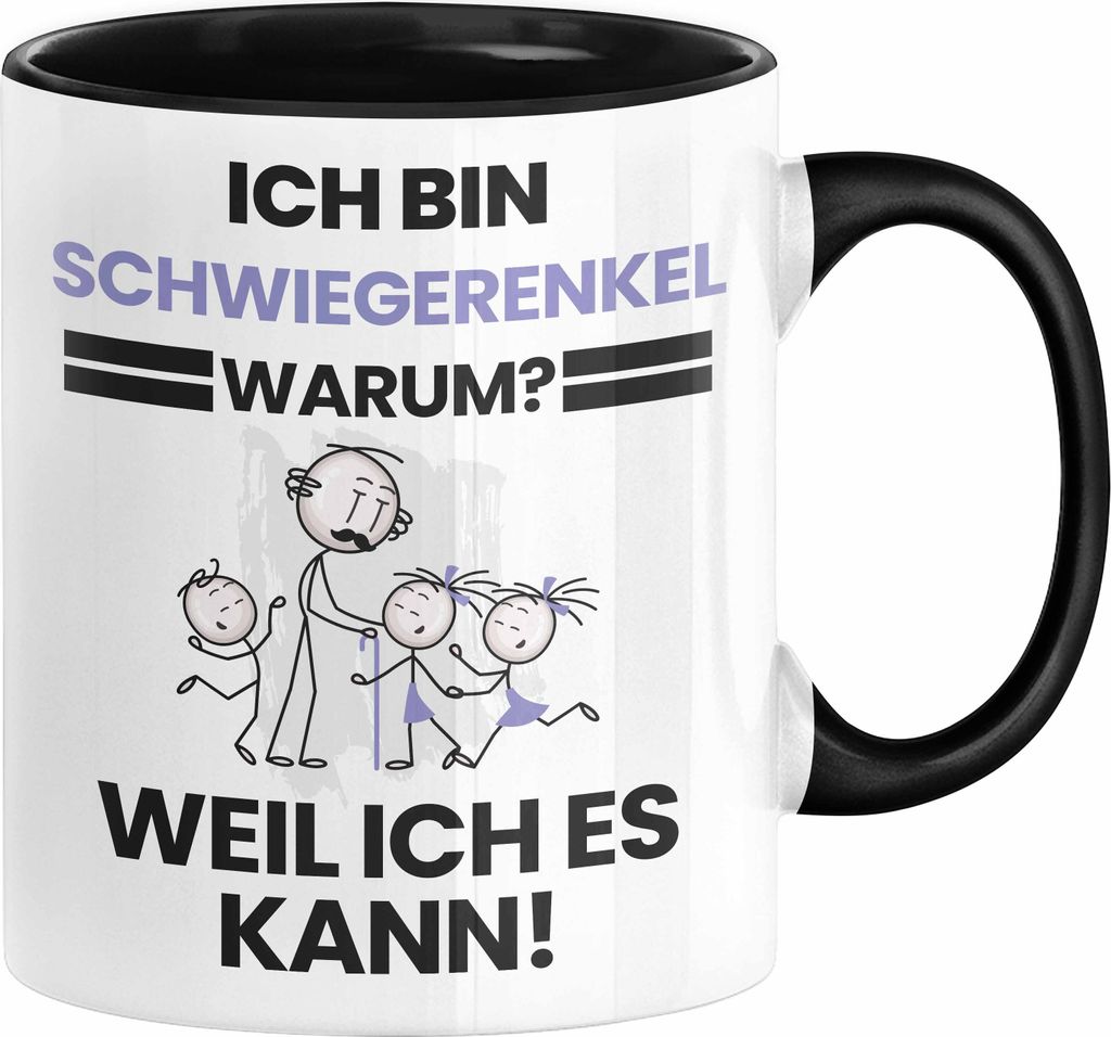 Schwiegerenkel Geschenk Tasse Lustiger Spruch Ich Bin Schwiegerenkel Warum Weil Ich Es Kann Geschenkidee Bester Schwiegerenkel Geburtstag Kaffee-Be...