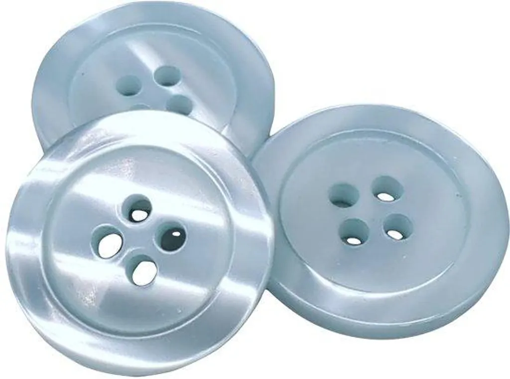 Boutons mercerie en perles nacrées bleu ciel pour couture et tricotage