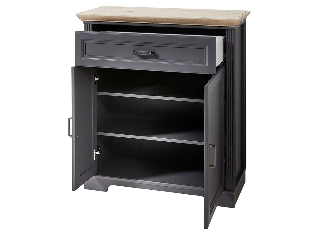 Meuble à chaussures Jasmin graphite 93x102x41cm style campagnard chic