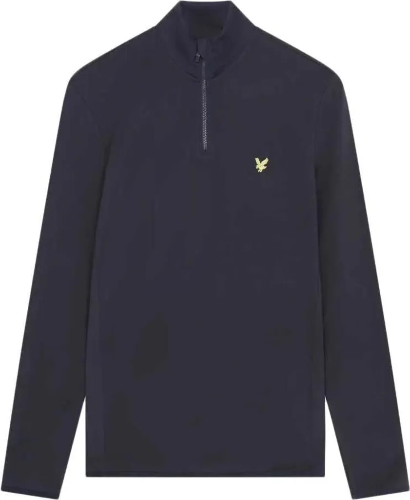 Sweat Bleu Lyle & Scott Tonal Eagle à Demi-Zip avec Logo Brodé Taille L
