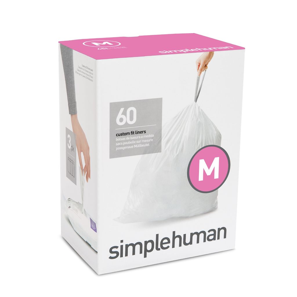 simplehuman Sacs poubelle sur mesure 3 x 20 paquets (60 Image du produit 