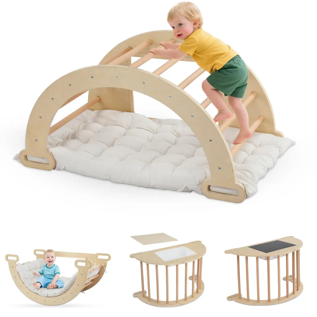Aire de jeux intérieure pour enfant avec Toboggan et Triangle d'escalade